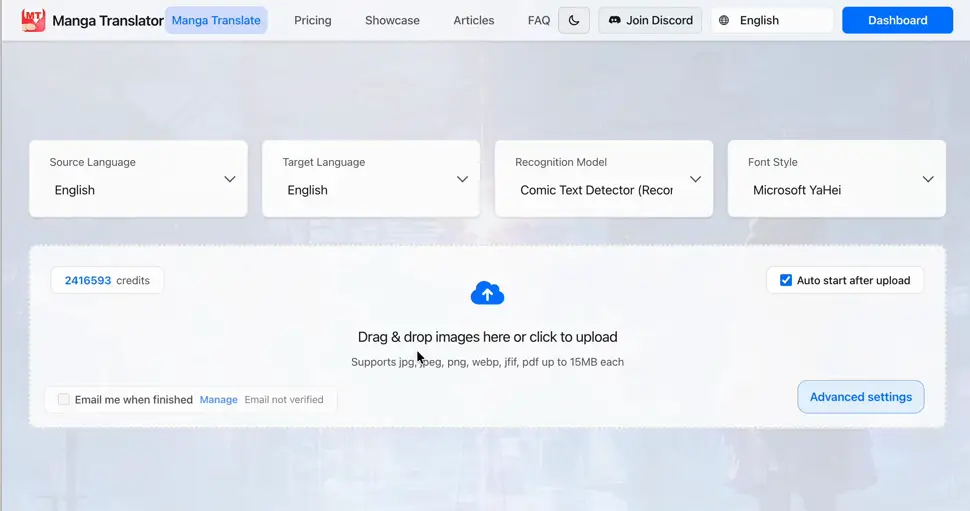 Select language